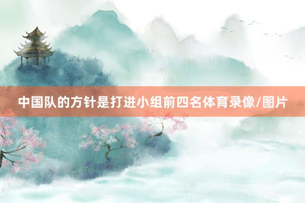 中国队的方针是打进小组前四名体育录像/图片