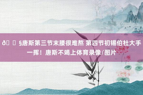 😧唐斯第三节末腰很难熬 第四节初锡伯杜大手一挥！唐斯不竭上体育录像/图片