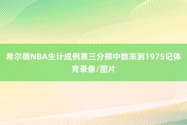 希尔德NBA生计成例赛三分掷中数来到1975记体育录像/图片