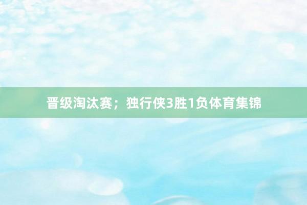 晋级淘汰赛；独行侠3胜1负体育集锦