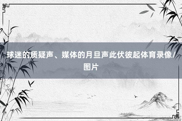 球迷的质疑声、媒体的月旦声此伏彼起体育录像/图片