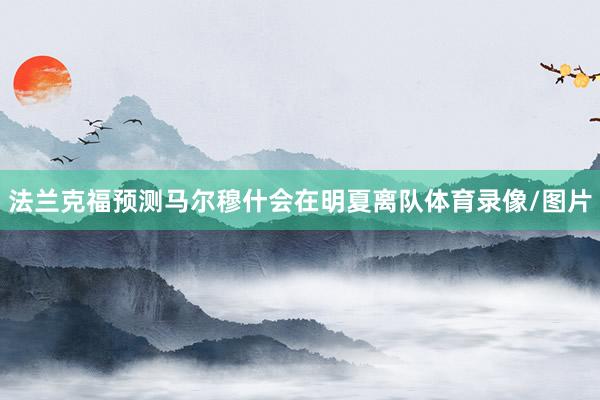 法兰克福预测马尔穆什会在明夏离队体育录像/图片