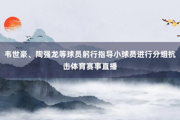 韦世豪、陶强龙等球员躬行指导小球员进行分组抗击体育赛事直播