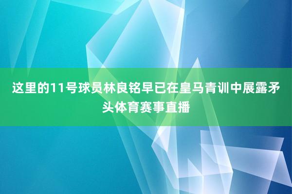 这里的11号球员林良铭早已在皇马青训中展露矛头体育赛事直播