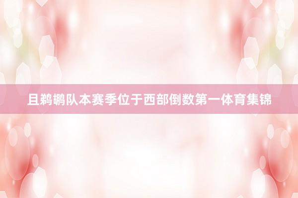 且鹈鹕队本赛季位于西部倒数第一体育集锦