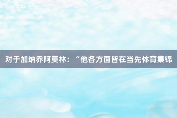 对于加纳乔阿莫林：“他各方面皆在当先体育集锦