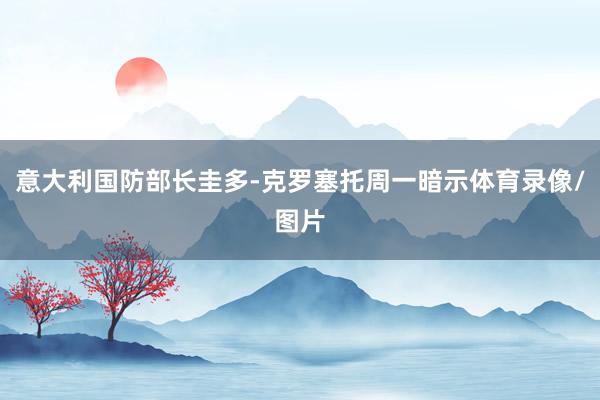意大利国防部长圭多-克罗塞托周一暗示体育录像/图片