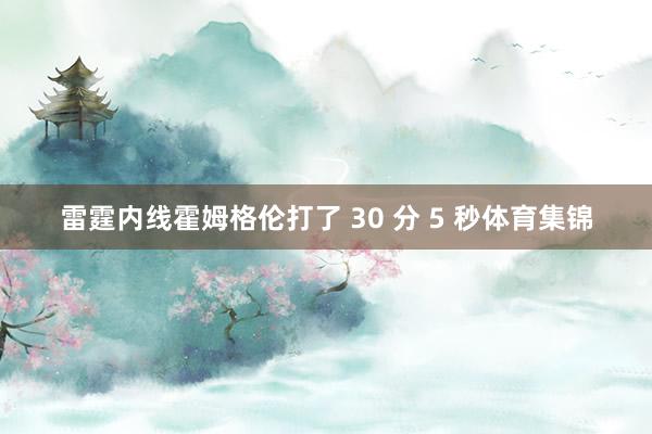 雷霆内线霍姆格伦打了 30 分 5 秒体育集锦