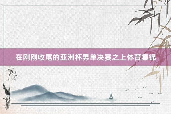 在刚刚收尾的亚洲杯男单决赛之上体育集锦