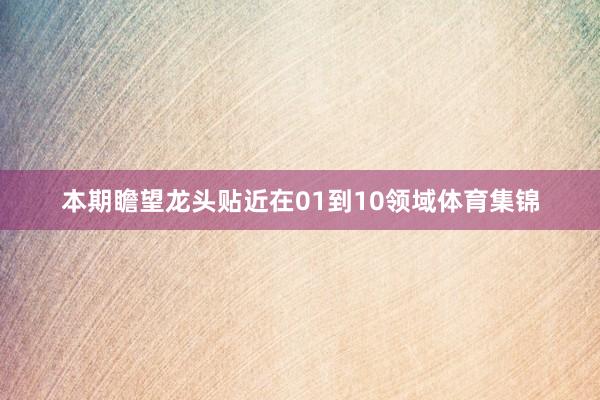 本期瞻望龙头贴近在01到10领域体育集锦