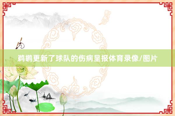 鹈鹕更新了球队的伤病呈报体育录像/图片