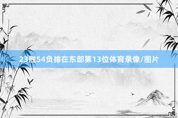 23胜54负排在东部第13位体育录像/图片