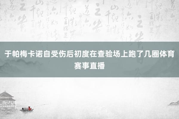 于帕梅卡诺自受伤后初度在查验场上跑了几圈体育赛事直播