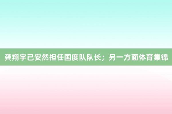 龚翔宇已安然担任国度队队长；另一方面体育集锦