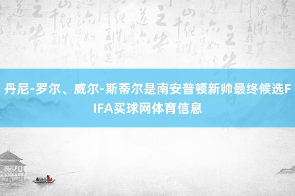丹尼-罗尔、威尔-斯蒂尔是南安普顿新帅最终候选FIFA买球网体育信息