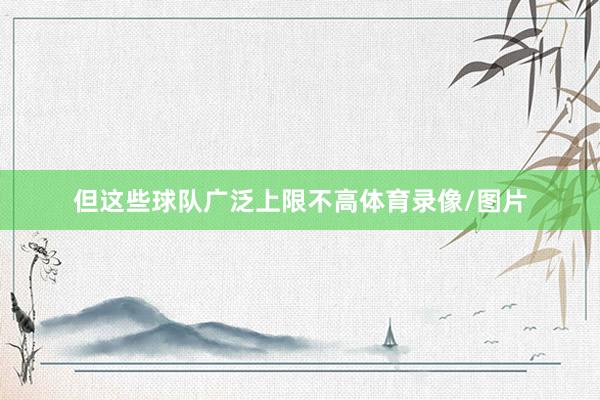 但这些球队广泛上限不高体育录像/图片