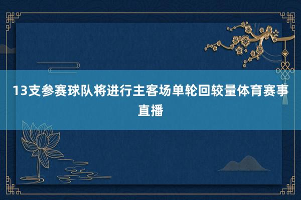 13支参赛球队将进行主客场单轮回较量体育赛事直播