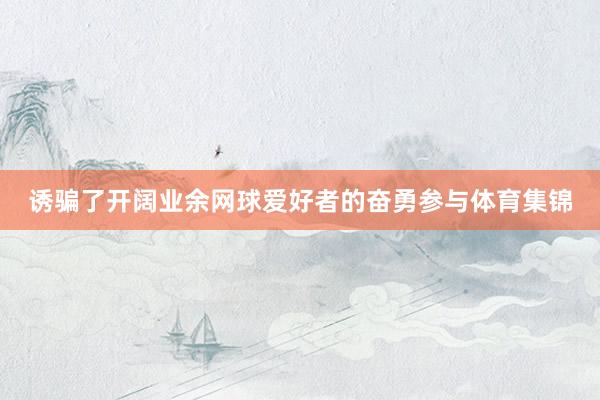 诱骗了开阔业余网球爱好者的奋勇参与体育集锦