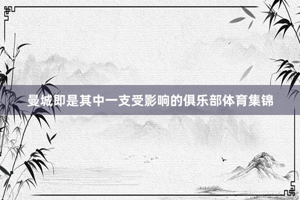 曼城即是其中一支受影响的俱乐部体育集锦