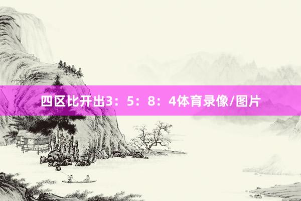 四区比开出3：5：8：4体育录像/图片