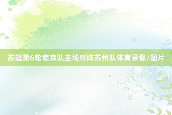苏超第6轮南京队主场对阵苏州队体育录像/图片