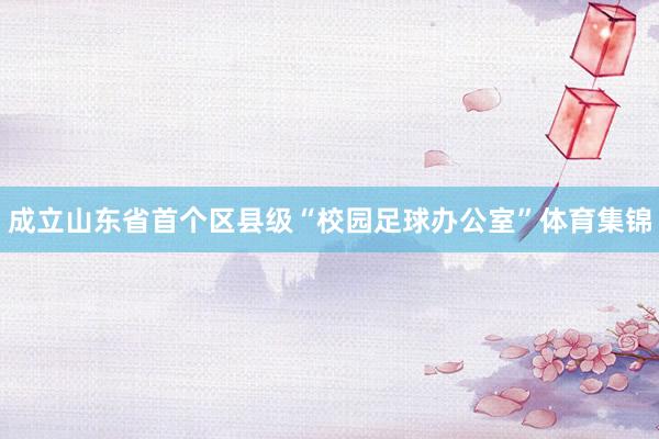 成立山东省首个区县级“校园足球办公室”体育集锦