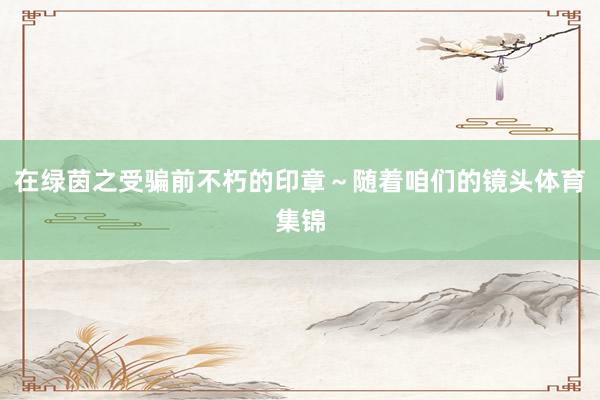 在绿茵之受骗前不朽的印章～随着咱们的镜头体育集锦