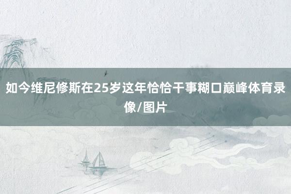 如今维尼修斯在25岁这年恰恰干事糊口巅峰体育录像/图片