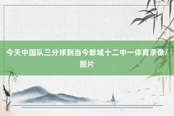 今天中国队三分球到当今畛域十二中一体育录像/图片