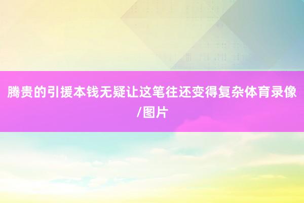腾贵的引援本钱无疑让这笔往还变得复杂体育录像/图片