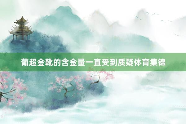 葡超金靴的含金量一直受到质疑体育集锦