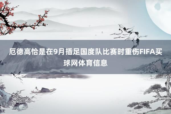 厄德高恰是在9月插足国度队比赛时重伤FIFA买球网体育信息