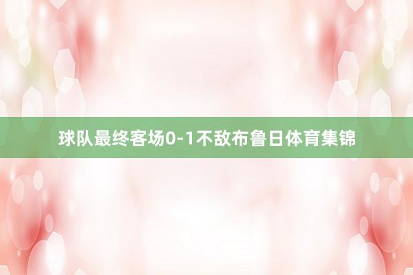 球队最终客场0-1不敌布鲁日体育集锦