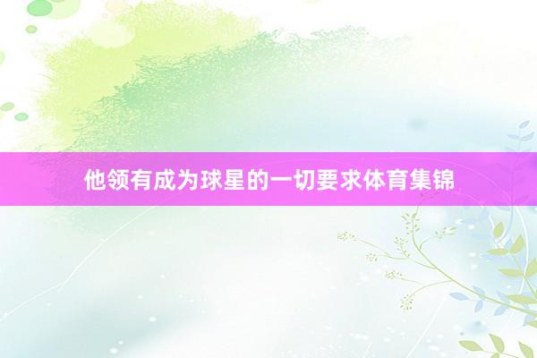 他领有成为球星的一切要求体育集锦