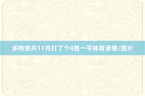 多特统共11月打了个4胜一平体育录像/图片