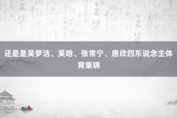 还是是吴梦洁、吴晗、张常宁、唐欣四东说念主体育集锦