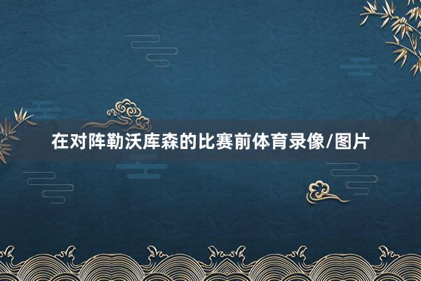 在对阵勒沃库森的比赛前体育录像/图片