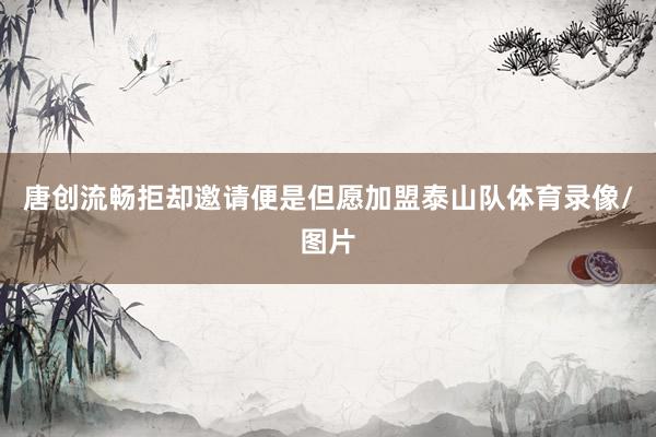 唐创流畅拒却邀请便是但愿加盟泰山队体育录像/图片
