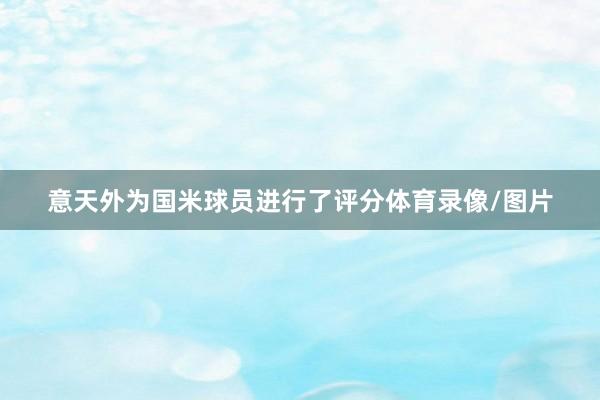 意天外为国米球员进行了评分体育录像/图片