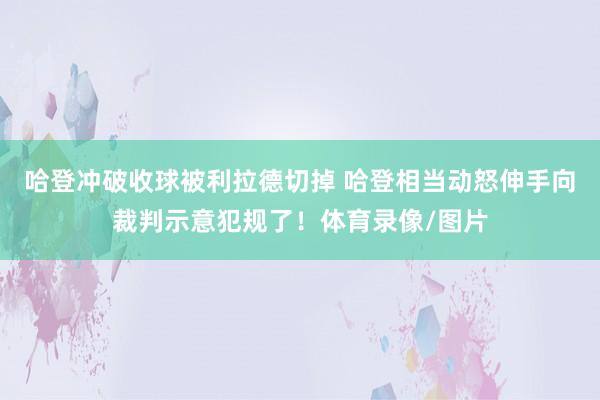 哈登冲破收球被利拉德切掉 哈登相当动怒伸手向裁判示意犯规了！体育录像/图片