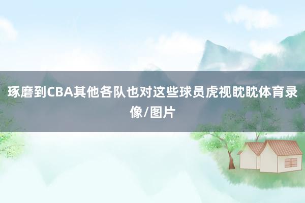 琢磨到CBA其他各队也对这些球员虎视眈眈体育录像/图片