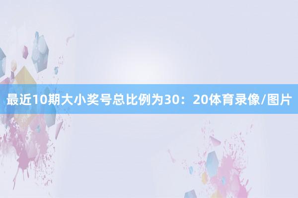 最近10期大小奖号总比例为30：20体育录像/图片