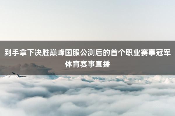 到手拿下决胜巅峰国服公测后的首个职业赛事冠军体育赛事直播