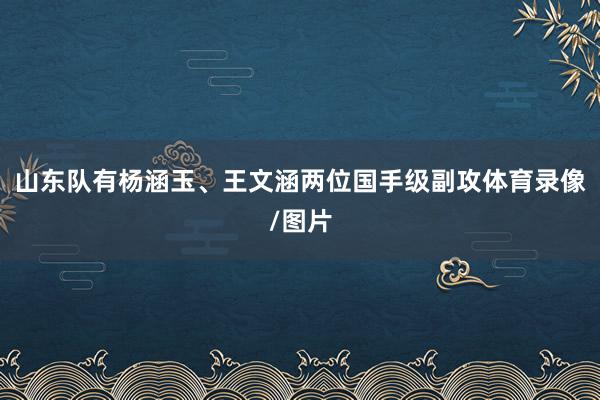 山东队有杨涵玉、王文涵两位国手级副攻体育录像/图片
