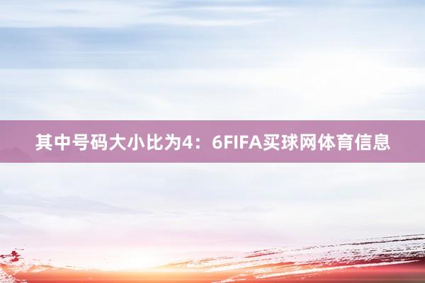 其中号码大小比为4：6FIFA买球网体育信息
